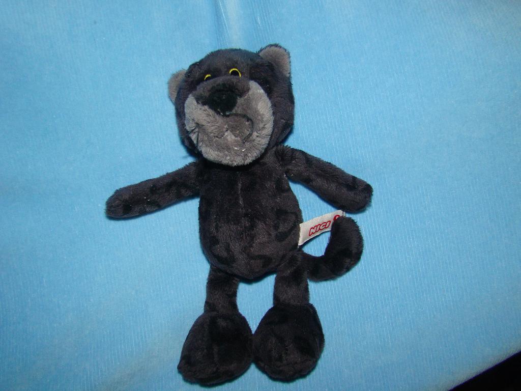 Nici zwart panter knuffel 20 cm groot, NICI, Overige karakters, Zwart, Ophalen of Verzenden