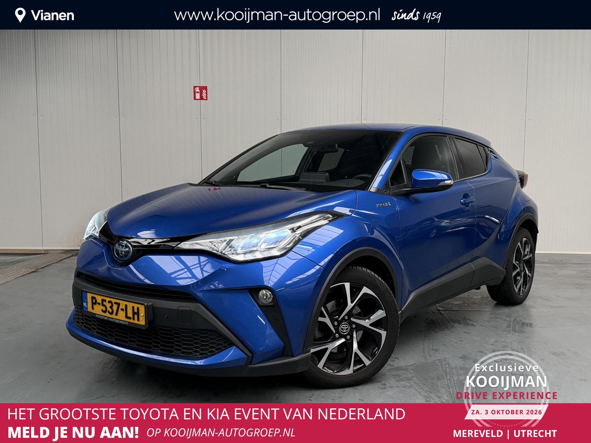 Toyota C-HR 1.8 Hybrid Business Plus, Auto's, Stof, Euro 6, 4 cilinders, Blauw