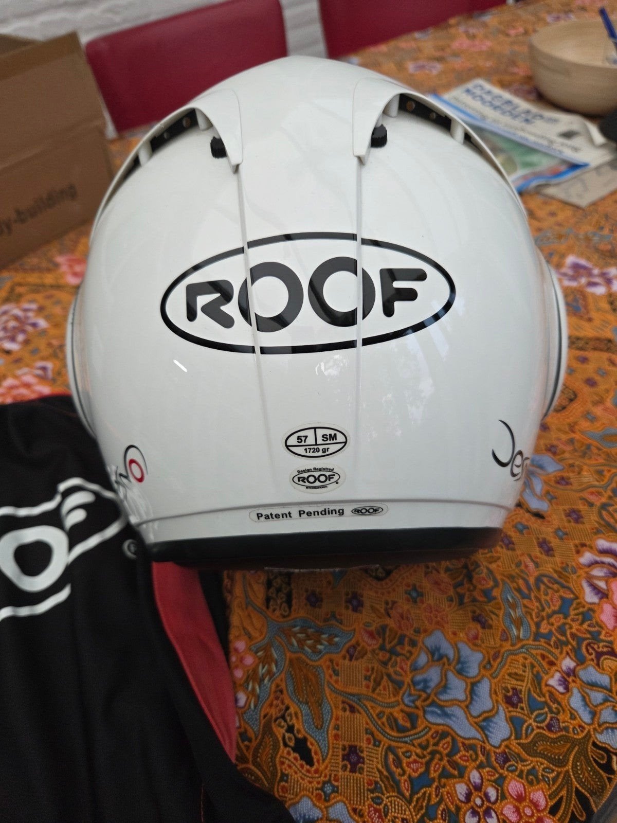 Witte Roof Desmo helm RO32  Maat SM (57) - Stijlvol en Veili, Motoren, Kleding | Motorhelmen, Ophalen of Verzenden