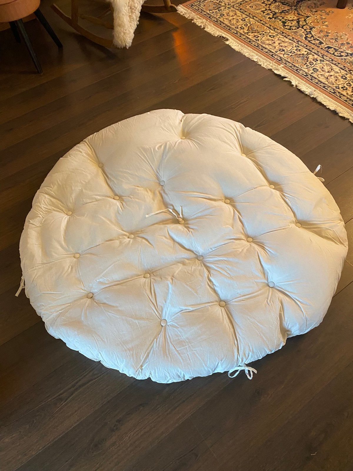 Papasan kussen 130cm, Huis en Inrichting, Ophalen, Gebruikt, Wit, Eén