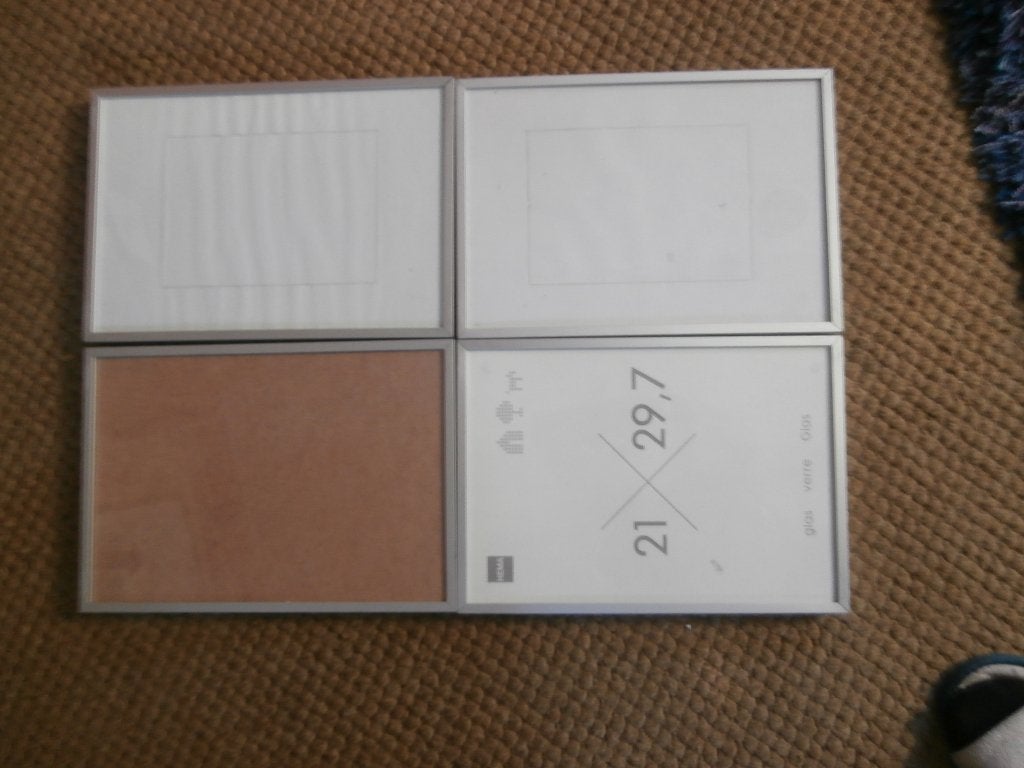 lijst wissellijst glas met aluminium Hema 4 stuks 22 x 31, Clicklijst, Verwisselbare inhoud, Ophalen of Verzenden, Grijs