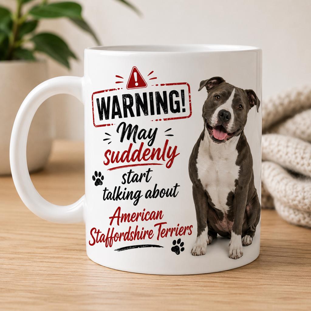 American Staffordshire Terrier Warning mok, Verzenden, Nieuw