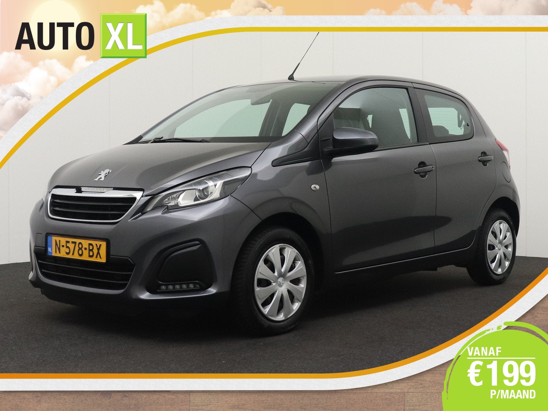 Peugeot 108 1.0 e-VTi Active Bluetooth DAB LED (bj 2021), Auto's, Voorwielaandrijving, Dealer onderhouden, Gebruikt, 4 stoelen