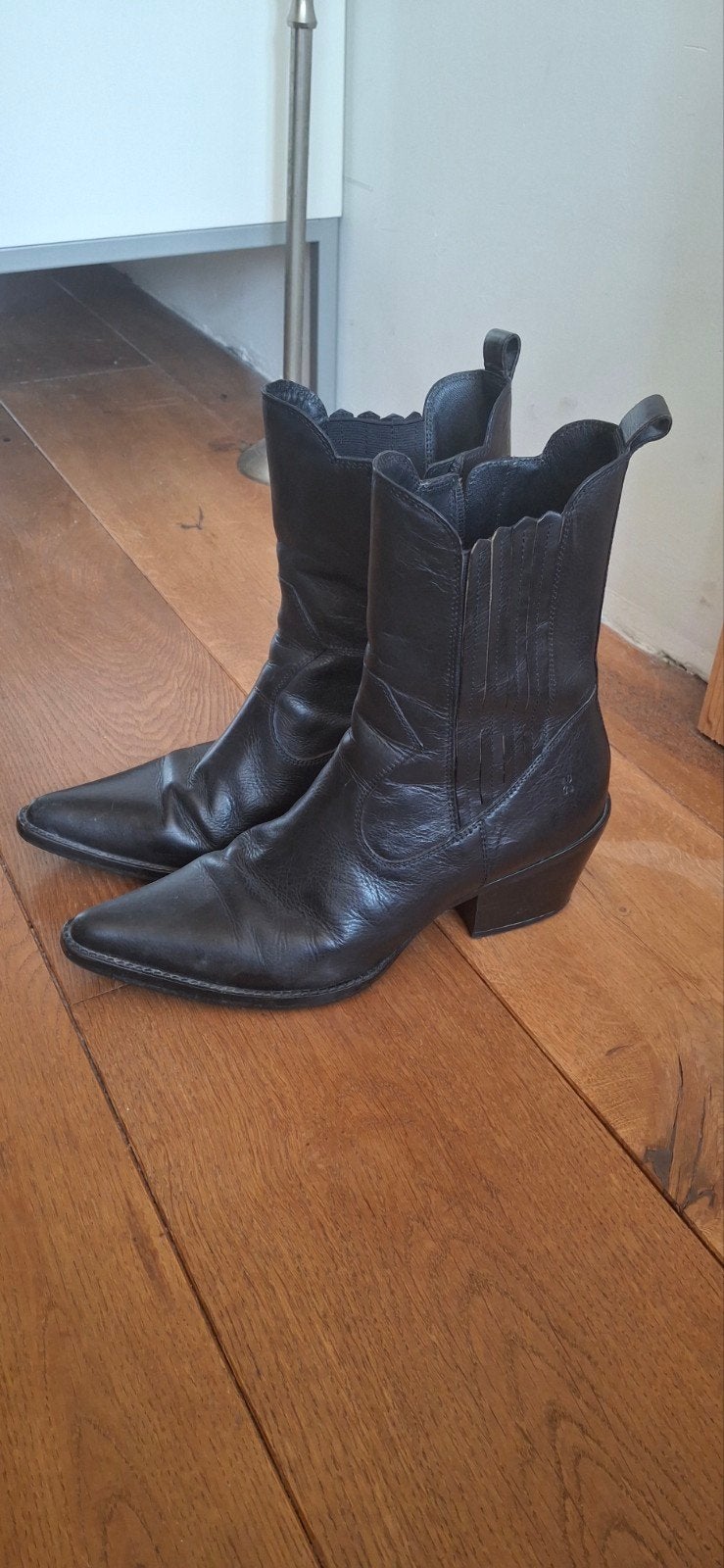 Bronx zwarte cowboylaarzen,  maat 41, Ophalen, Bronx, Zwart, Lage of Enkellaarzen