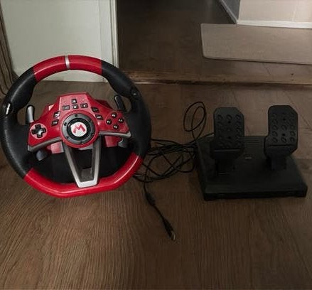 Nintendo stuur en pedalen, Ophalen, 1 speler, Racen en Vliegen, Zo goed als nieuw
