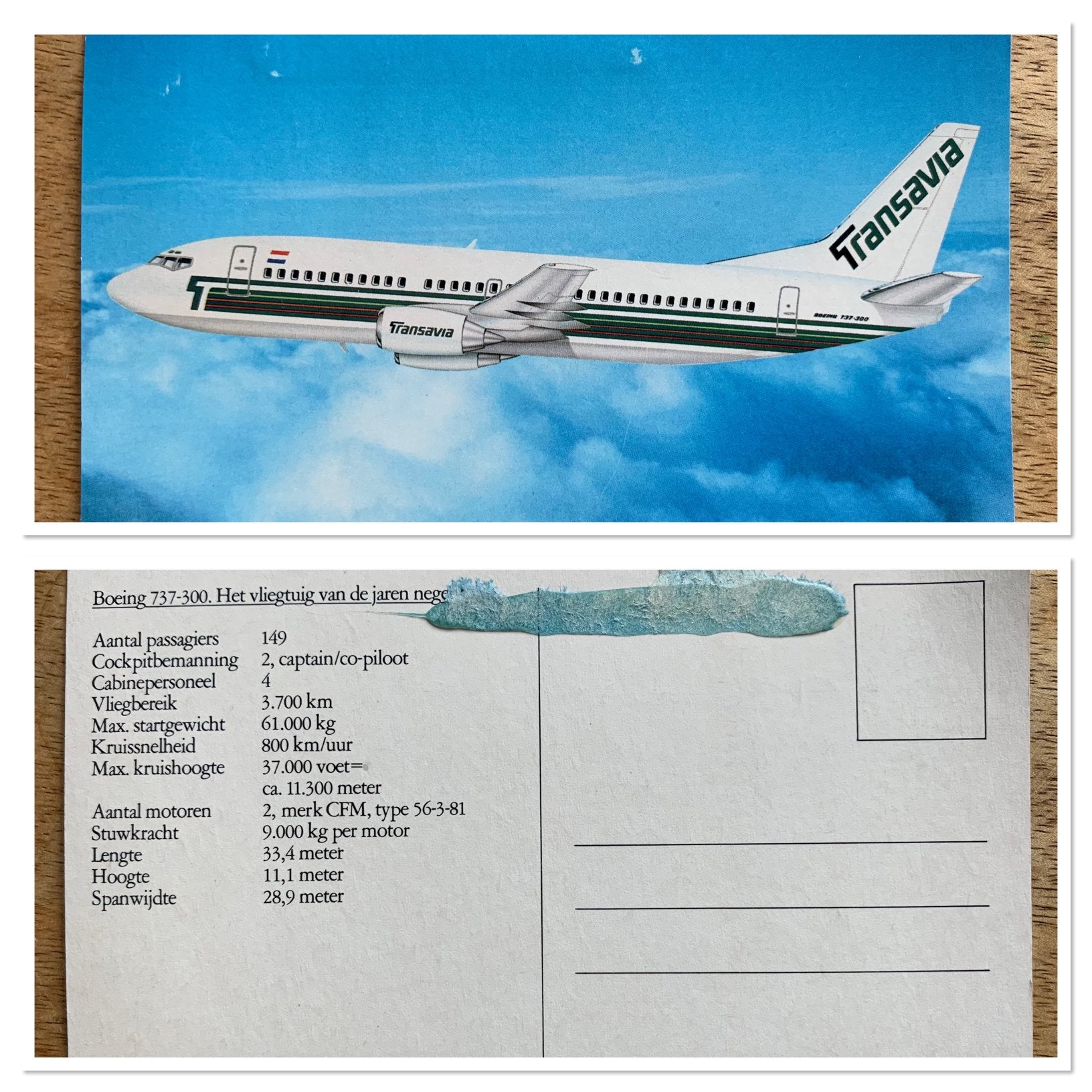 Transavia: Boeing 737-300 AnsichtKaart, Ophalen of Verzenden