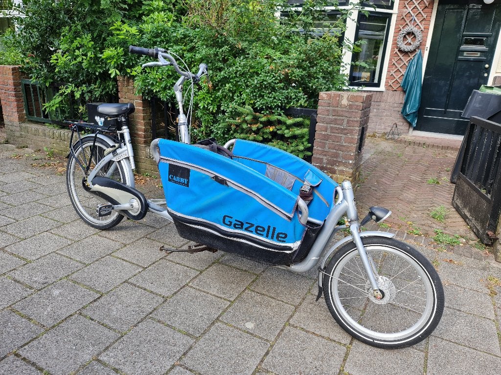 Gazelle bakfiets, Ophalen, Gebruikt, 3 kinderen, Opvouwbaar