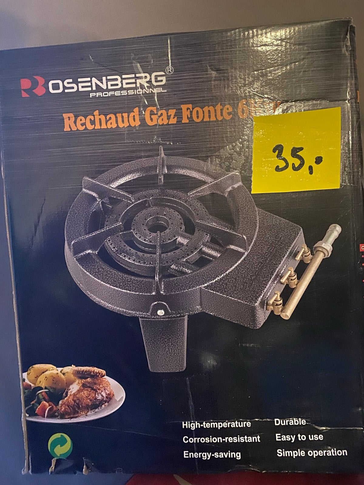 Rosenberg Professionele wokbrander Gaz Fonte 6 van gietijzer, Ophalen of Verzenden, Nieuw