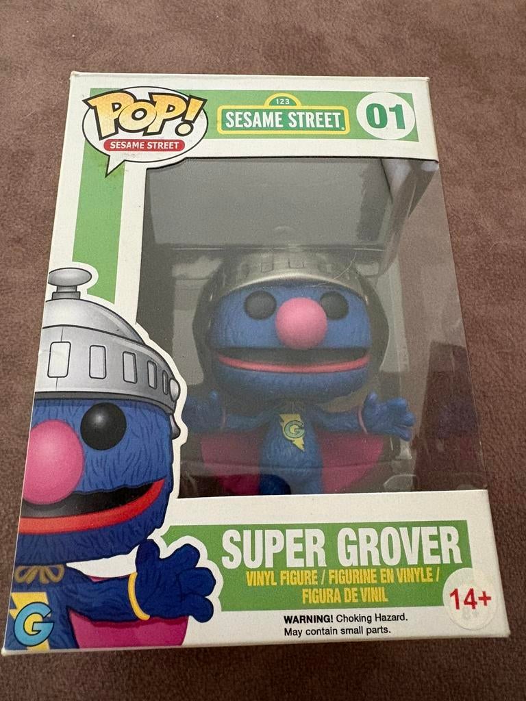 Funko pop! Sesamstraat Super Grover nr.1, Ophalen of Verzenden, Nieuw