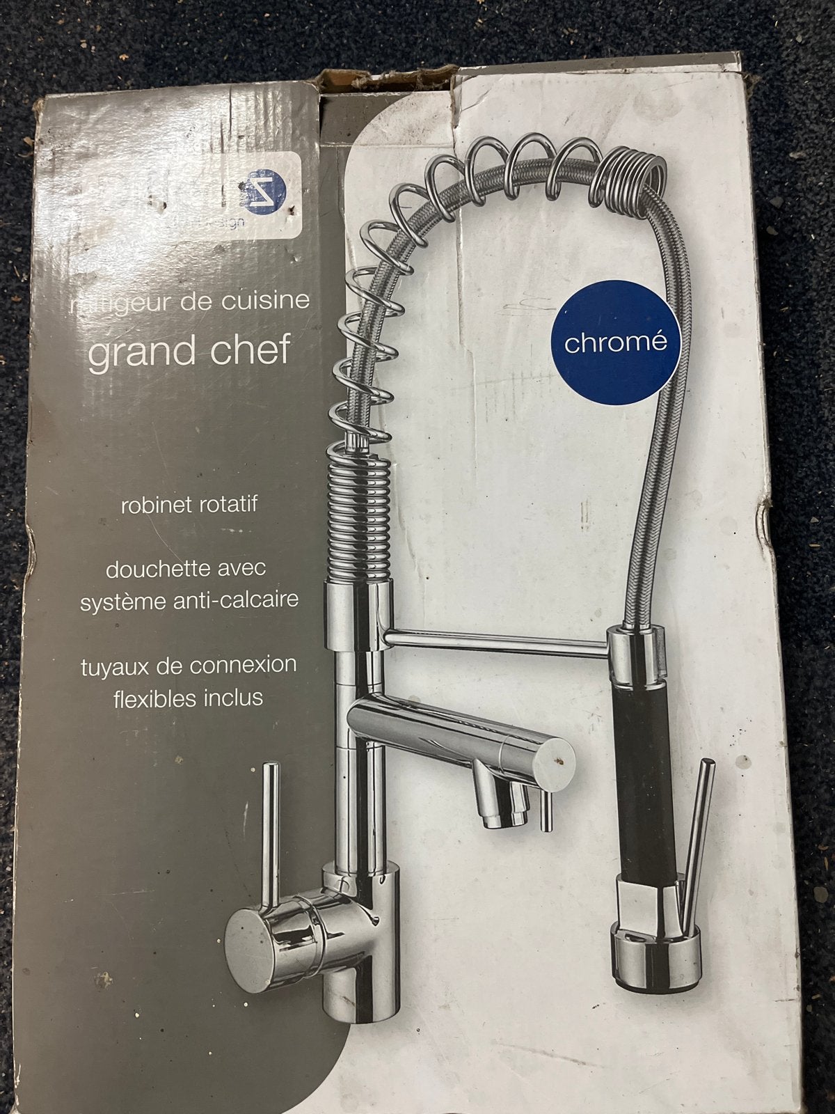 Grand Chef Keukenkraan met uittrekbare doucheslang chroom, Ophalen, Overige typen, Metaal, Overige merken