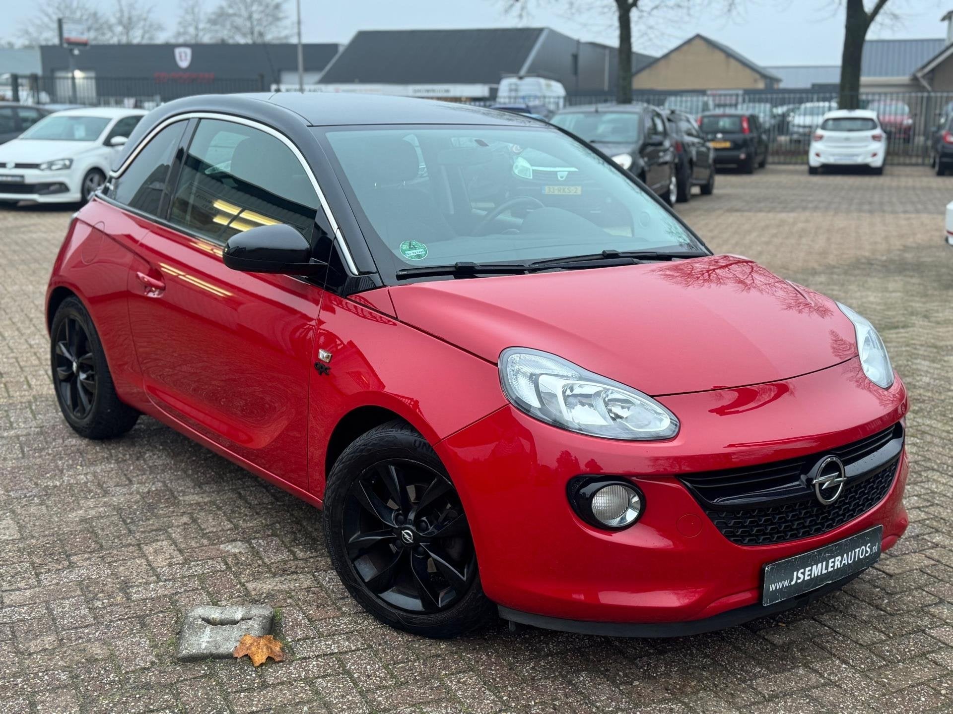 Opel ADAM RED&BLACK OPC-LINE GR.SCHERM AIRCO APK NIEUW, Auto's, Voorwielaandrijving, ADAM, Gebruikt, 4 cilinders