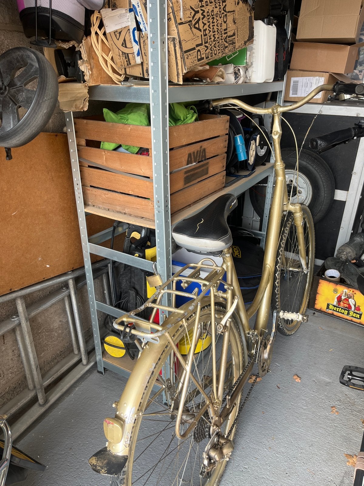 Gouden fiets - Klassiek model, Minder dan 10 versnellingen, Gebruikt, Staal, 53 tot 57 cm