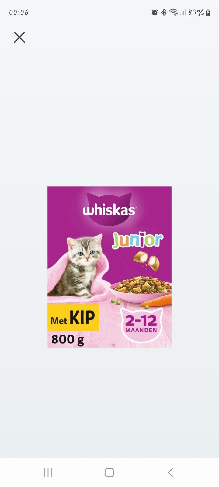 kitten voeding whiskas junior, Ophalen, Kat