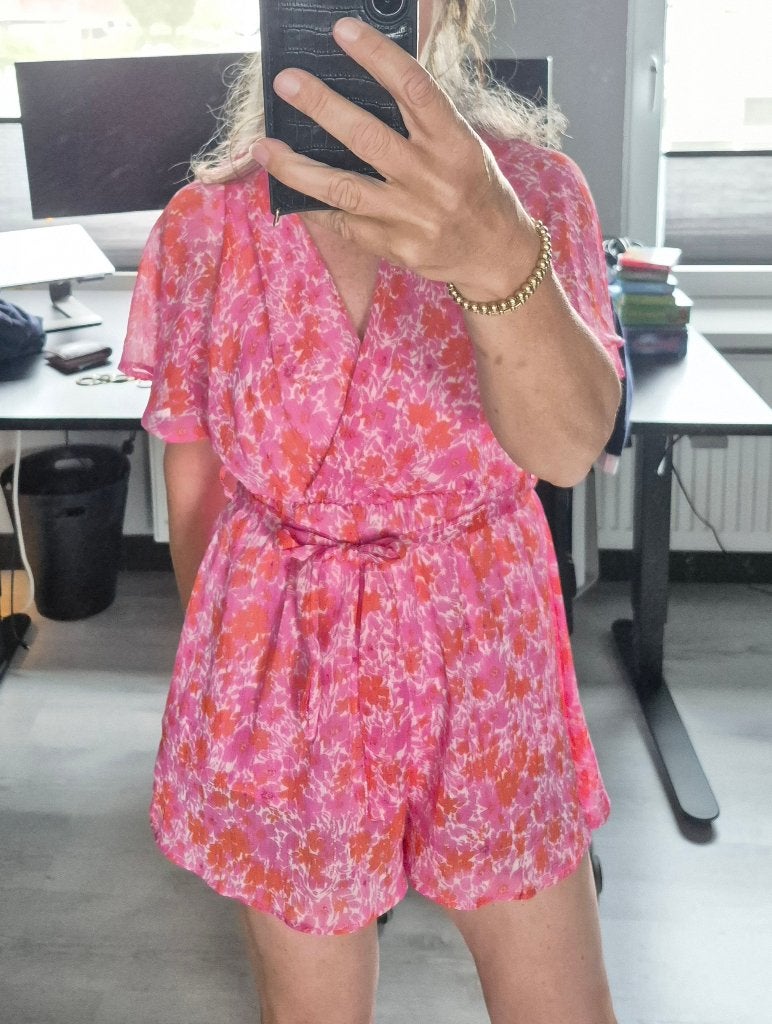 Super leuke jumpsuit van Vintage Dressing, maat S/M, Kleding | Dames, Jumpsuits, Zo goed als nieuw, Maat 36 (S), Roze, Ophalen of Verzenden