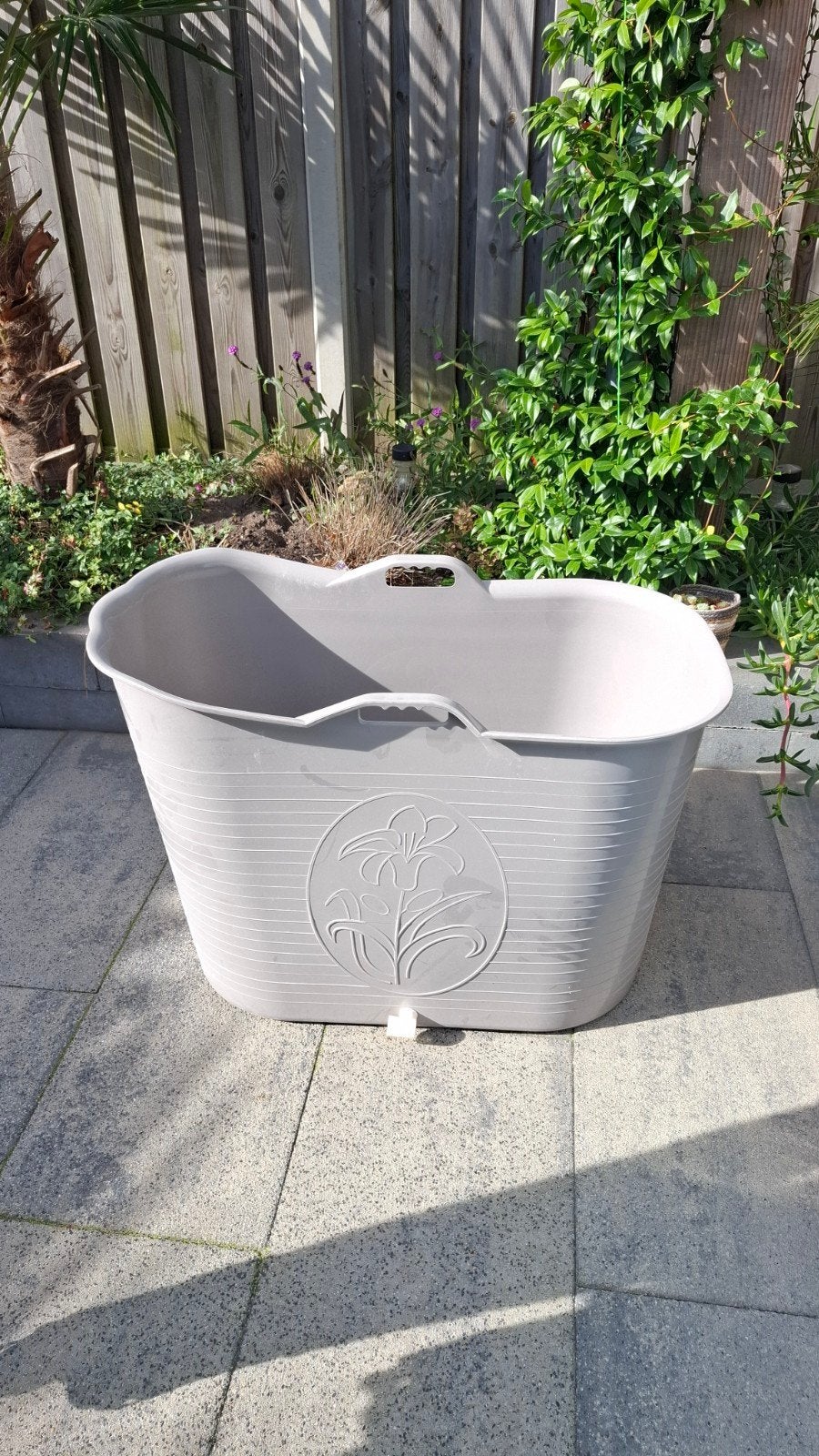 Bath bucket, 185 Liter, mobiel bad, kunstof grijs, Ophalen, Overige typen, 50 tot 100 cm, Zo goed als nieuw