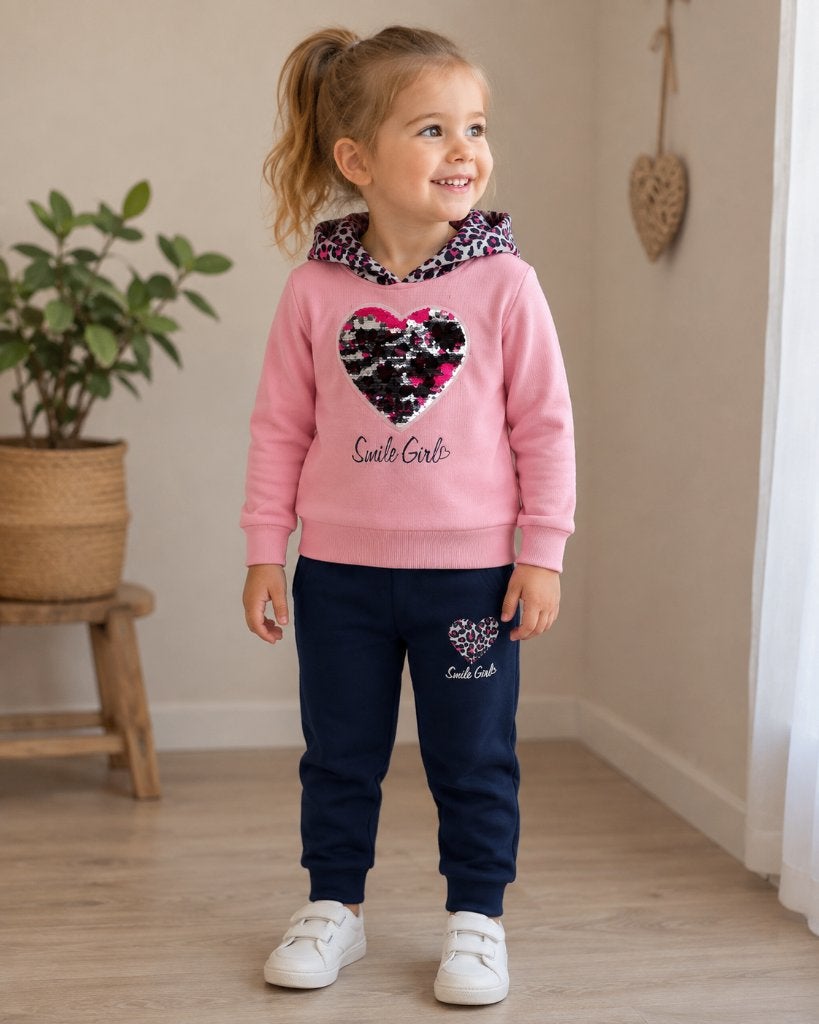 2 Delige set Smile Girl licht roze maat 98-104 NIEUW, Kinderen en Baby's, Kinderkleding | Maat 98, SO, Meisje, Nieuw, Setje