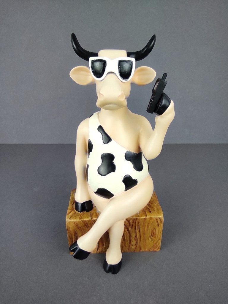 CowParade / CowParade Koe “Call me Now Cow” MEDIUM, Antiek en Kunst, Ophalen of Verzenden, Beschilderd, Beeld, Meerkleurig