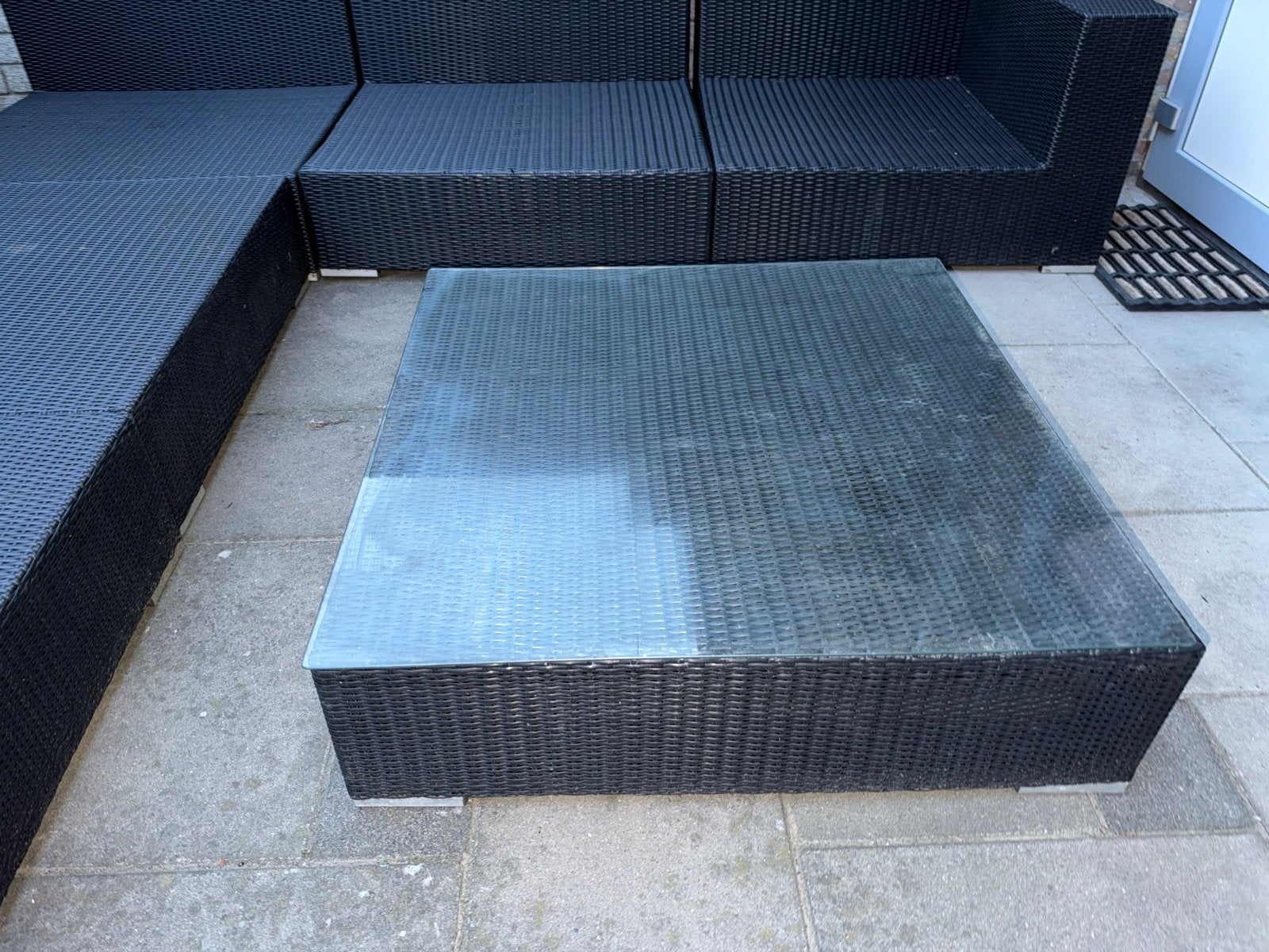 Foto 3 van Zwarte Wicker Loungeset - Hoekbank, Lounge/Ligdeel & Tafel