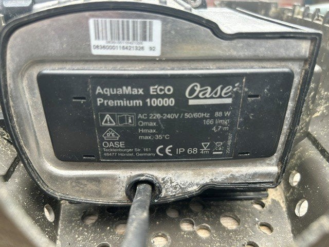 Oase Aquamax ECO Premium 10.000 liter vijverpomp, Ophalen, Gebruikt, Vijverpomp