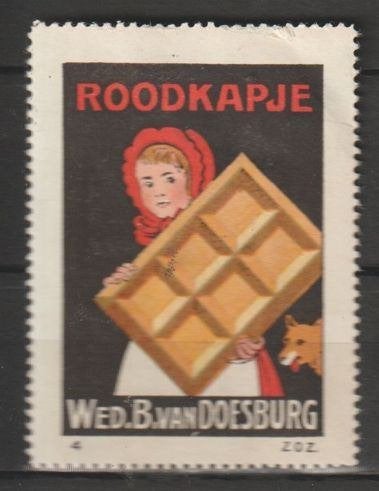 Nederland cinderella reclame koekfabriek van Doesburg, Postzegels en Munten, Ophalen of Verzenden, T/m 1940, Postfris
