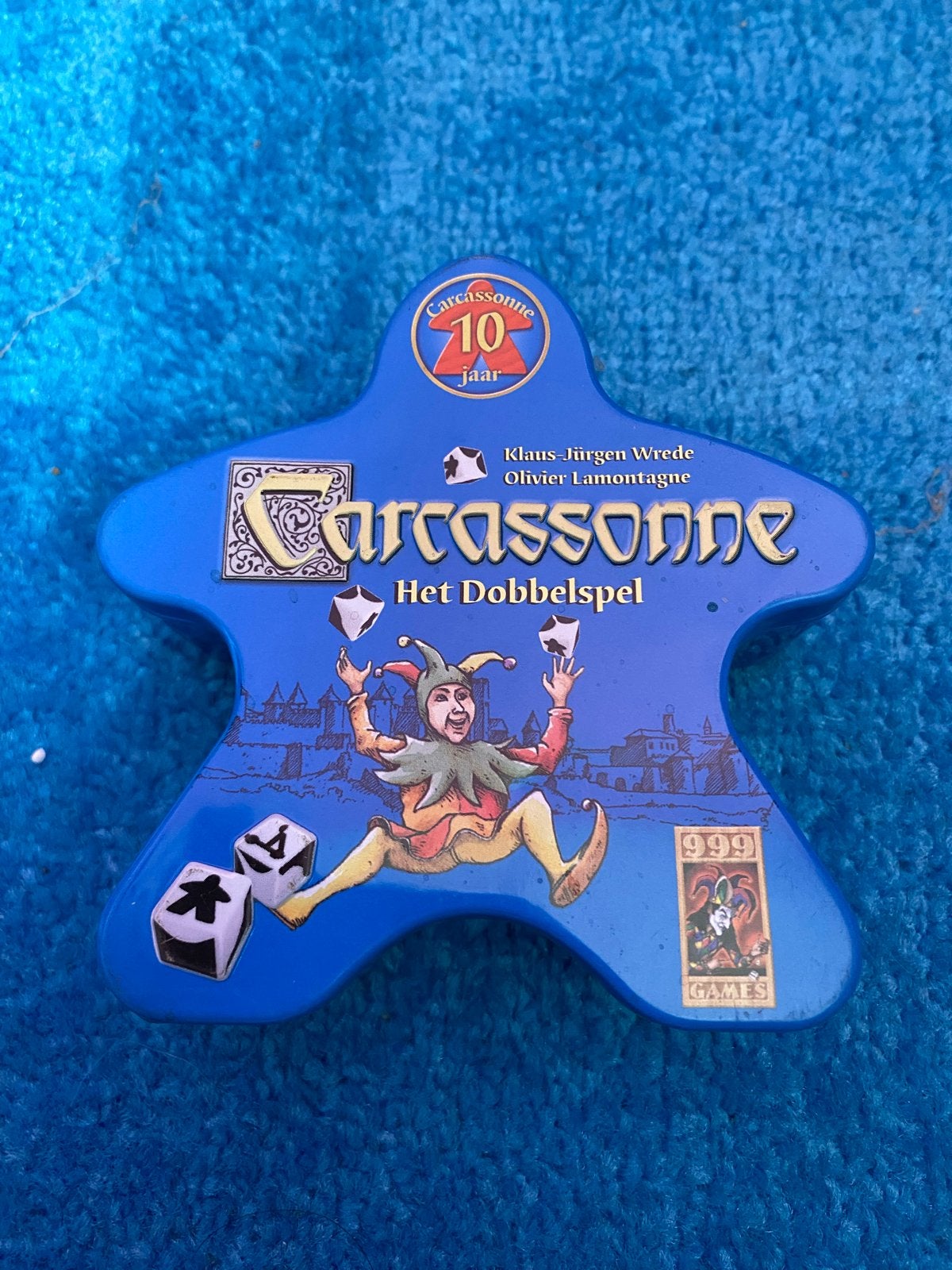 Carcassonne Het Dobbelspel - 10 Jaar Editie, Een of twee spelers, Ophalen of Verzenden, Zo goed als nieuw, Reisspel