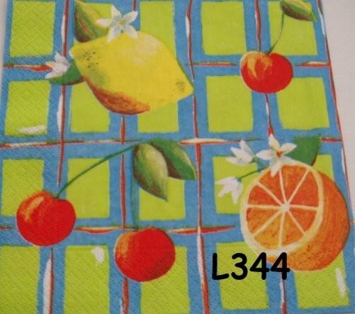 OPRUIMING servetten decoupage * fruit L344 – 15x, Verzenden, Nieuw