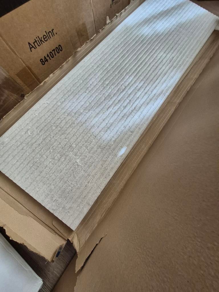 Nieuwe durstone wandtegels lichtgrijs 31x98cm, Ophalen, 60 cm of meer, Nieuw, Minder dan 5 m²