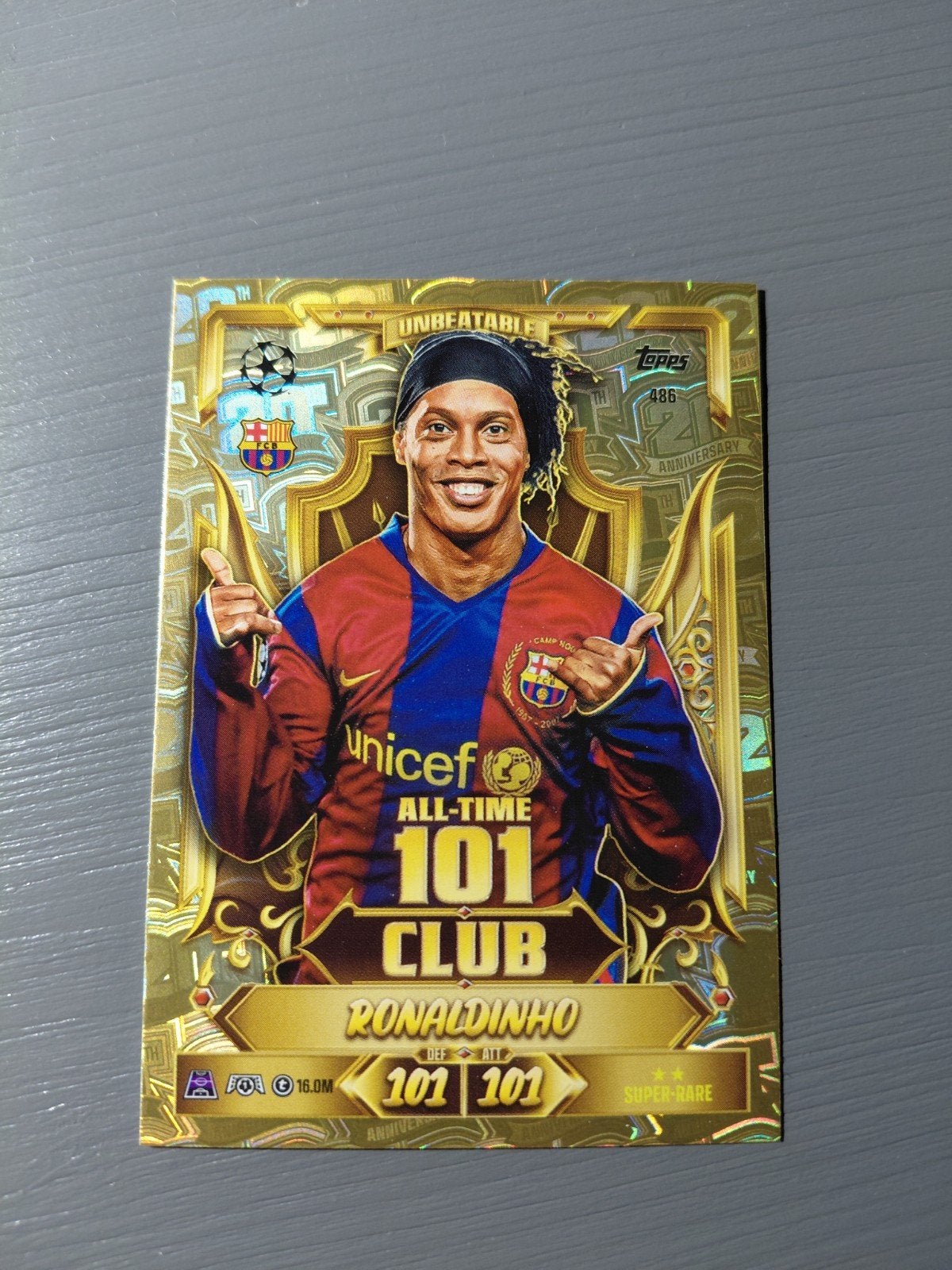 ronaldinho (all time 101 club) topps match attax 2027, Ophalen of Verzenden, Nieuw, Buitenlandse clubs, Spelerskaart