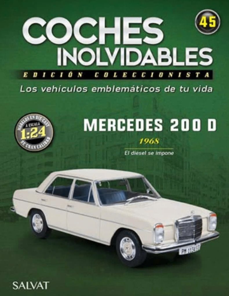 Mercedes 200 D 1968 Spaanse coches inolvidables 1/24 # 45, Ophalen of Verzenden, Nieuw, Auto, Overige merken