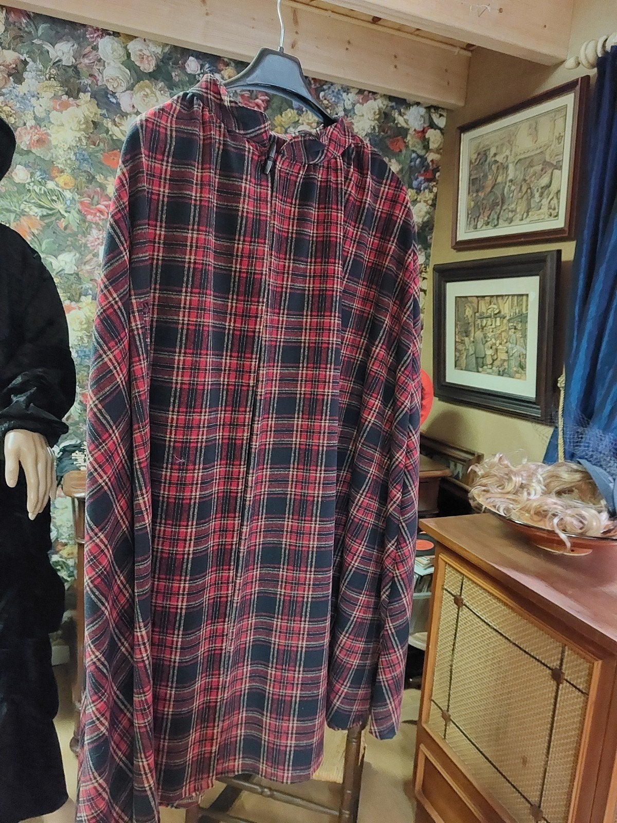 dickens cape in mooie flanel ruit., Ophalen of Verzenden, Nieuw