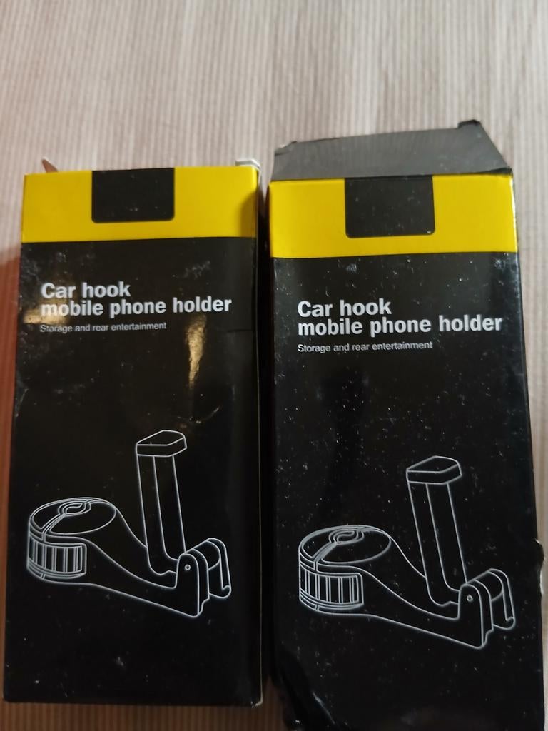 Car hook moble phone holder 2 stuks, Ophalen of Verzenden