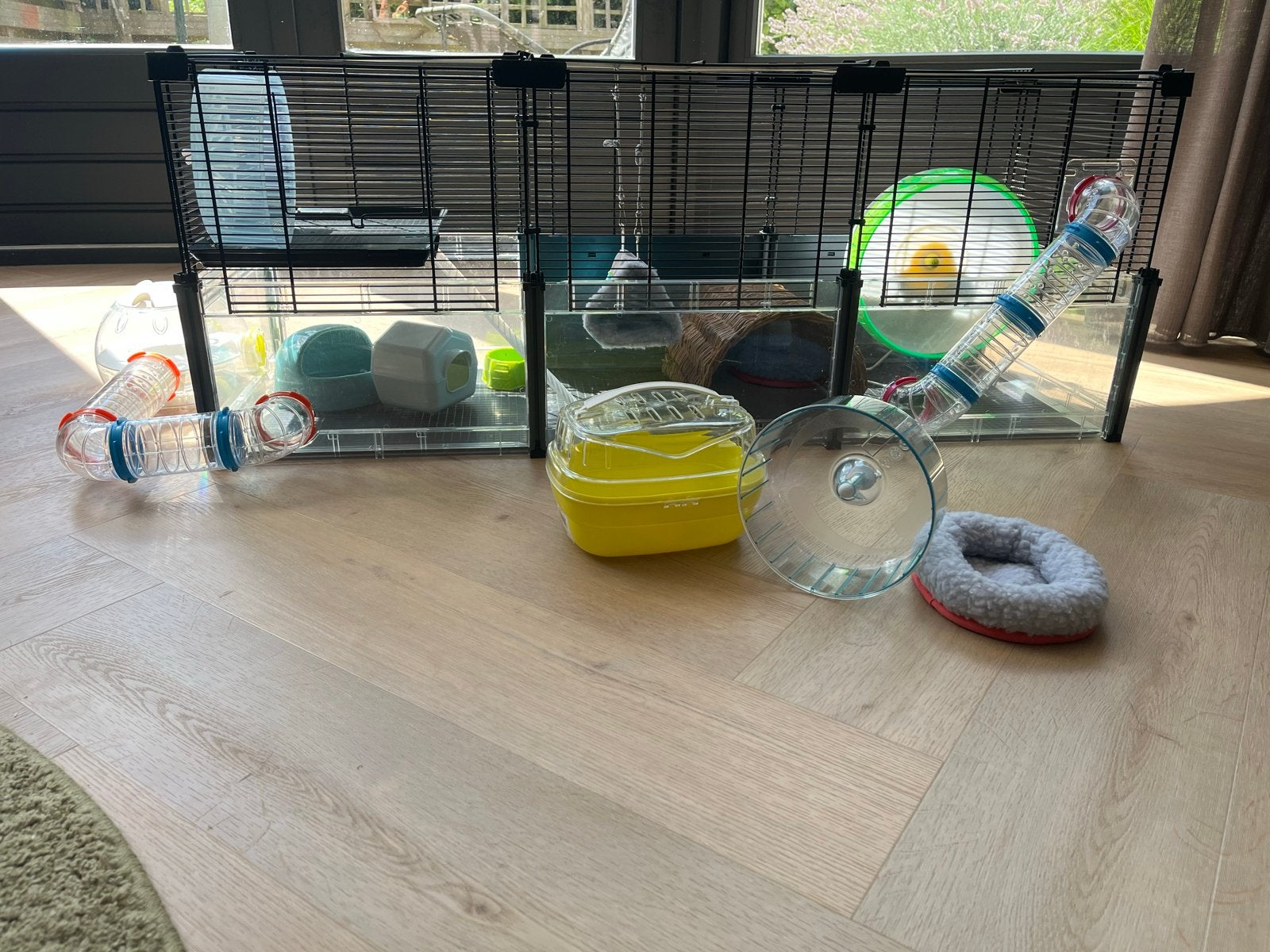 Zeer uitgebreide hamsterkooi met veel accessoires, Ophalen, Zo goed als nieuw