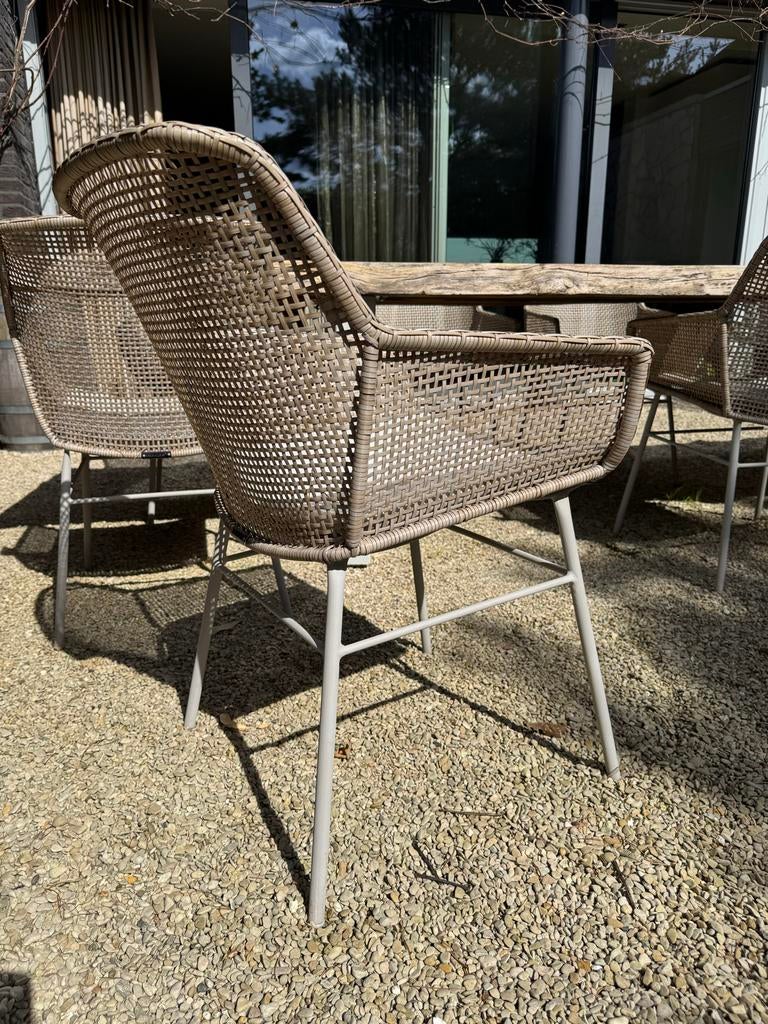 4 Daley tuinstoelen van het merk Max & Luuk., Ophalen of Verzenden, Gebruikt, Wicker