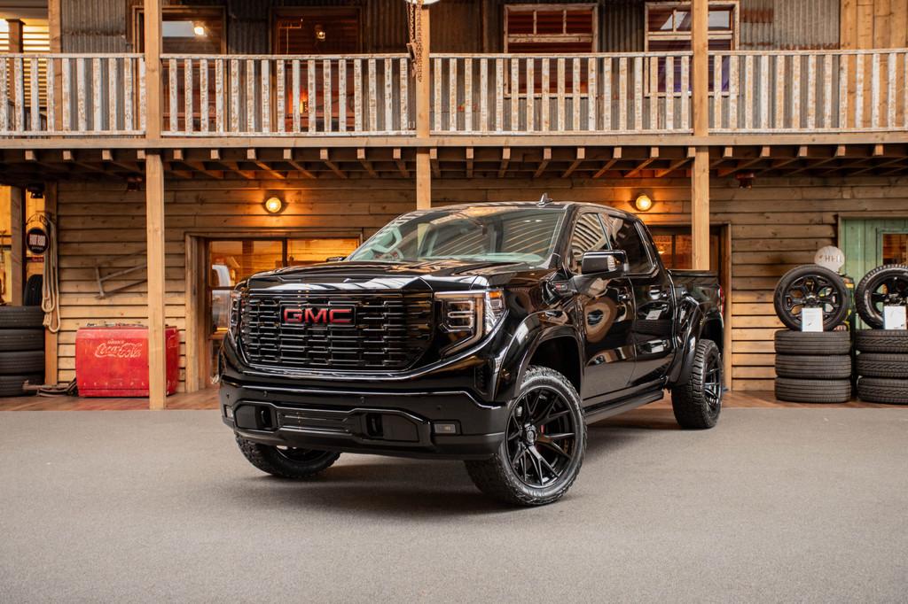 GMC Sierra Denali 6.2L V8 LPG | Widebody | Black edition | 4, Auto's, Automatische klimaatregeling, 426 pk, Zwart, Bedrijf