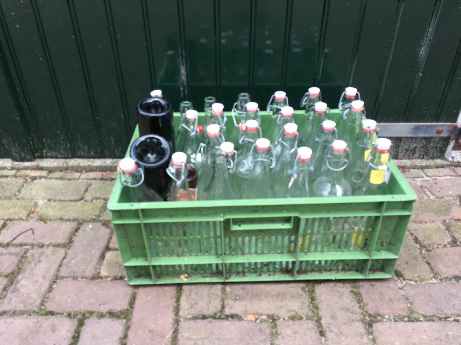 Beugelflessen 1 liter, goede rubbers en beugels. 26 x, Huis en Inrichting, Ophalen, Zo goed als nieuw