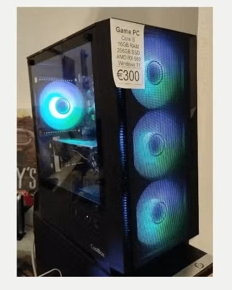 Game pc, Intel Core i5, 16GB RAM. 256GB SSD, AMD RX 580. W11, Ophalen, 256 GB, Zelf gebouwde pc, Zo goed als nieuw