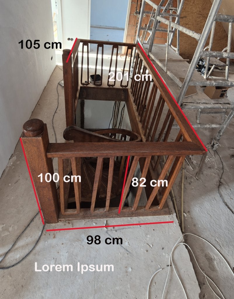 Foto 6 van Hardhouten wenteltrap/spiltrap met leuning en balustrade