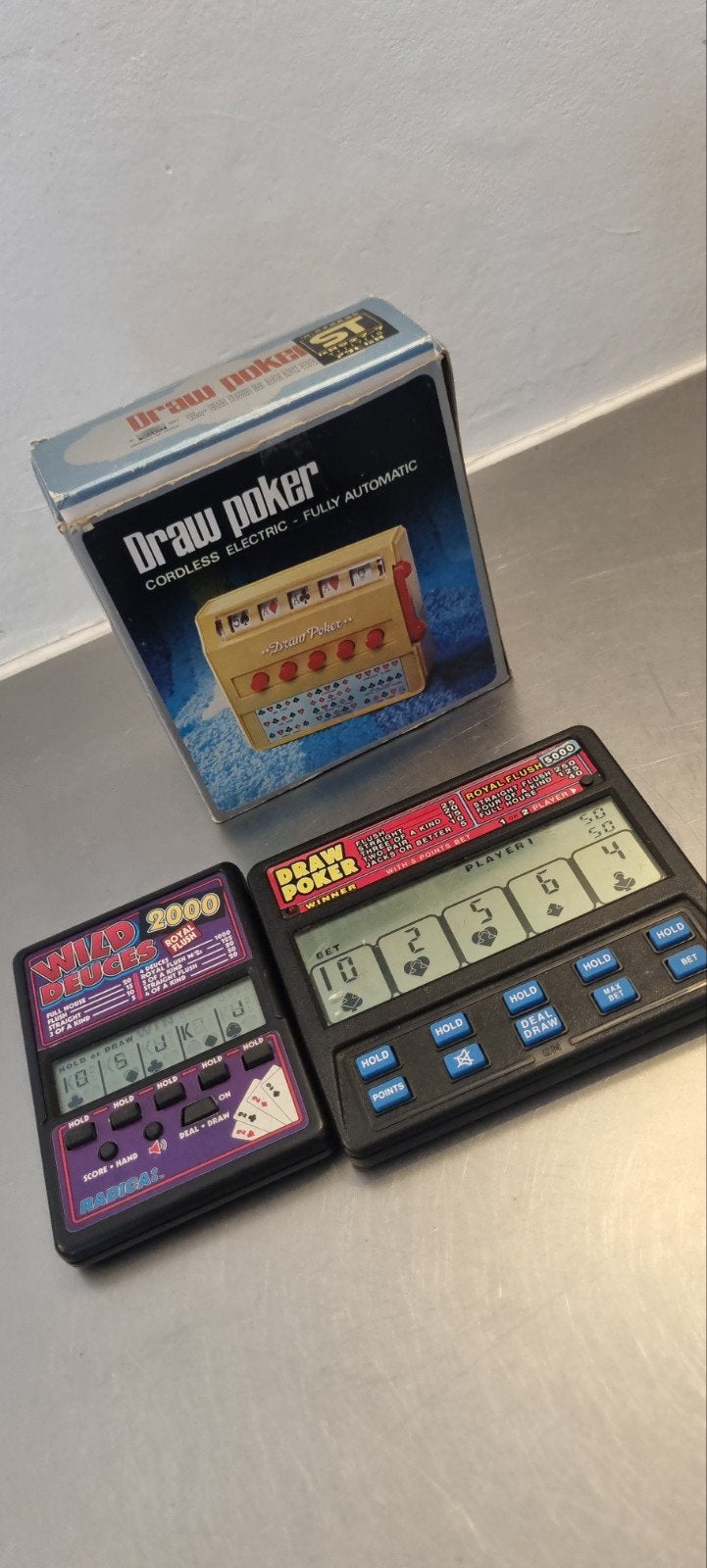 3 Vintage Elektronische Pokerspellen - Radica & Waco, Spelcomputers en Games, Ophalen of Verzenden, Overige merken, Gebruikt