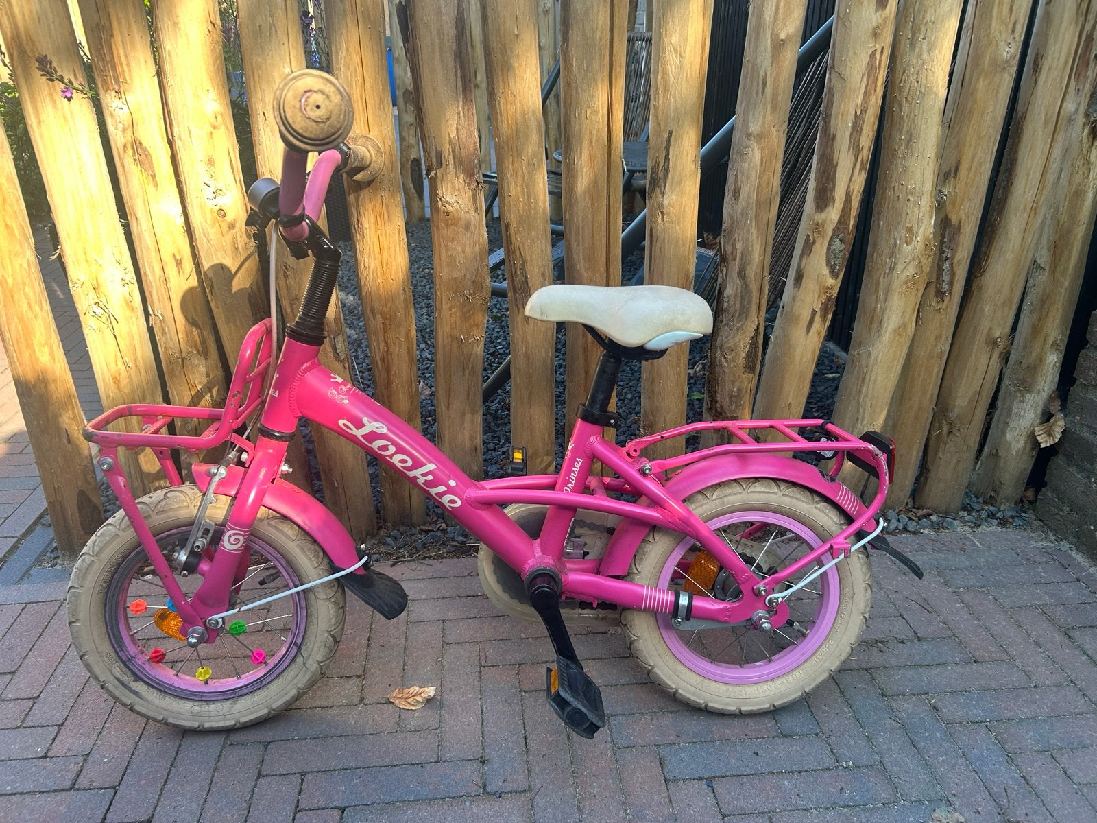 Leuk Roze Loekie Kinderfietsje 12 inch - Gebruikt, Ophalen, Gebruikt, Minder dan 16 inch