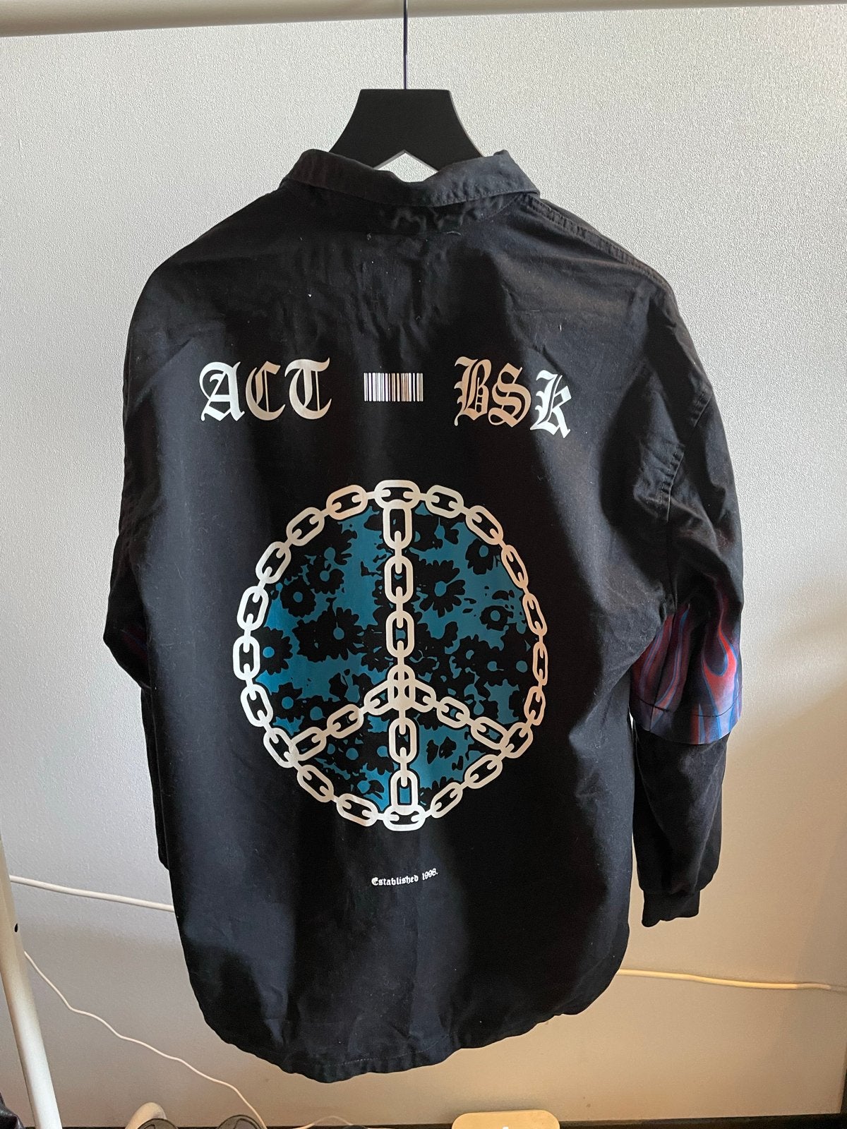 Bershka Zwart Gelaagd Overshirt/Jas Y2K Streetwear Maat M, Ophalen of Verzenden, Gedragen, Maat 48/50 (M), Zwart
