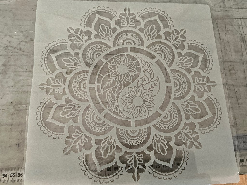 Stencil Mandala groot 30x30, Verzenden, Zo goed als nieuw, Overige thema's, Pons of Mal