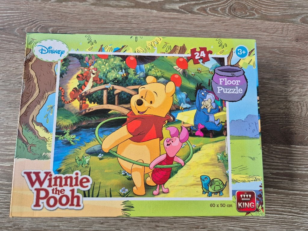 Grote vloerpuzzel Winnie de Poeh, Kinderen en Baby's, Speelgoed | Kinderpuzzels, Ophalen of Verzenden, 10 tot 50 stukjes, Zo goed als nieuw
