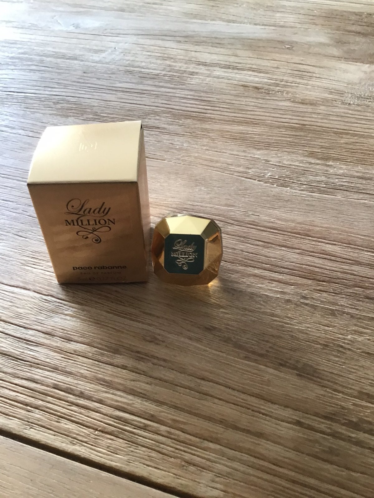 Paco Rabanne, Lady Million, eau de parfum, 5 ml, Ophalen of Verzenden, Nieuw, Miniatuur, Gevuld