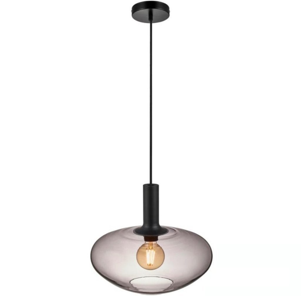 Nordlux Alton 35 hanglamp rookglas zwart, Scandinavisch, E27 (groot), Ophalen of Verzenden, Glas