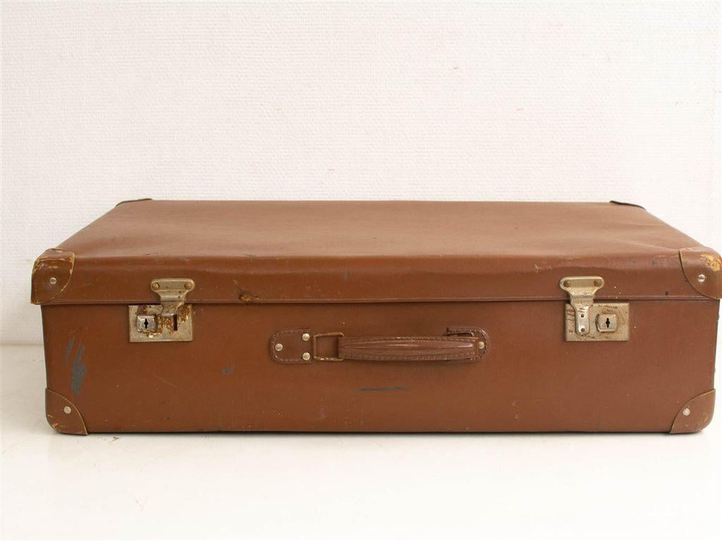 bruine koffer 28774, 40 tot 60 cm, 30 cm of meer, Gebruikt, Bruin