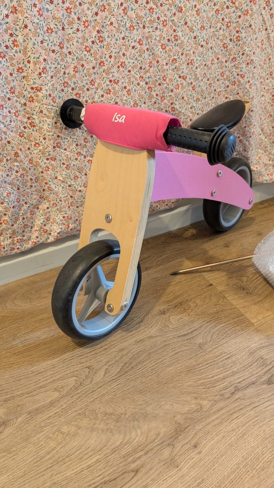 Roze loopfiets 2-in-1: twee- en driewieler, Ophalen, Gebruikt, Loopfiets