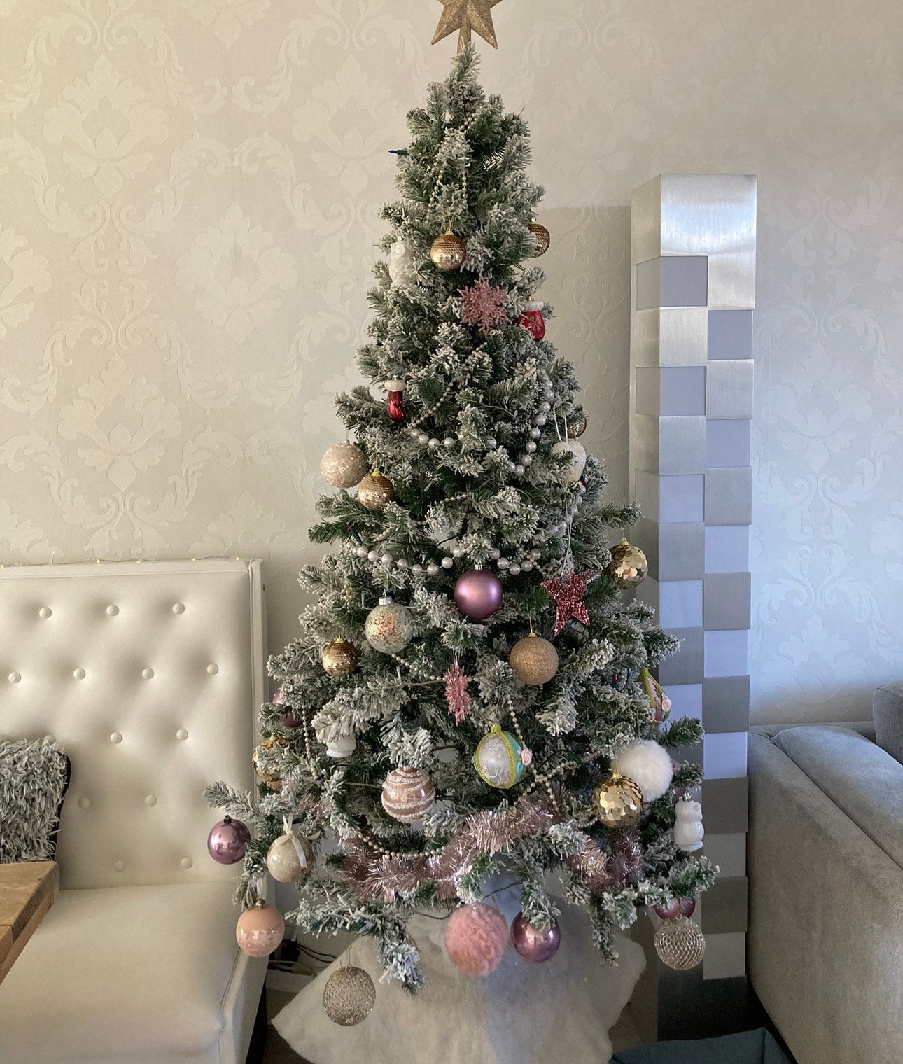 Kerstboom kunst met sneeuw effect, Diversen, Ophalen, Zo goed als nieuw