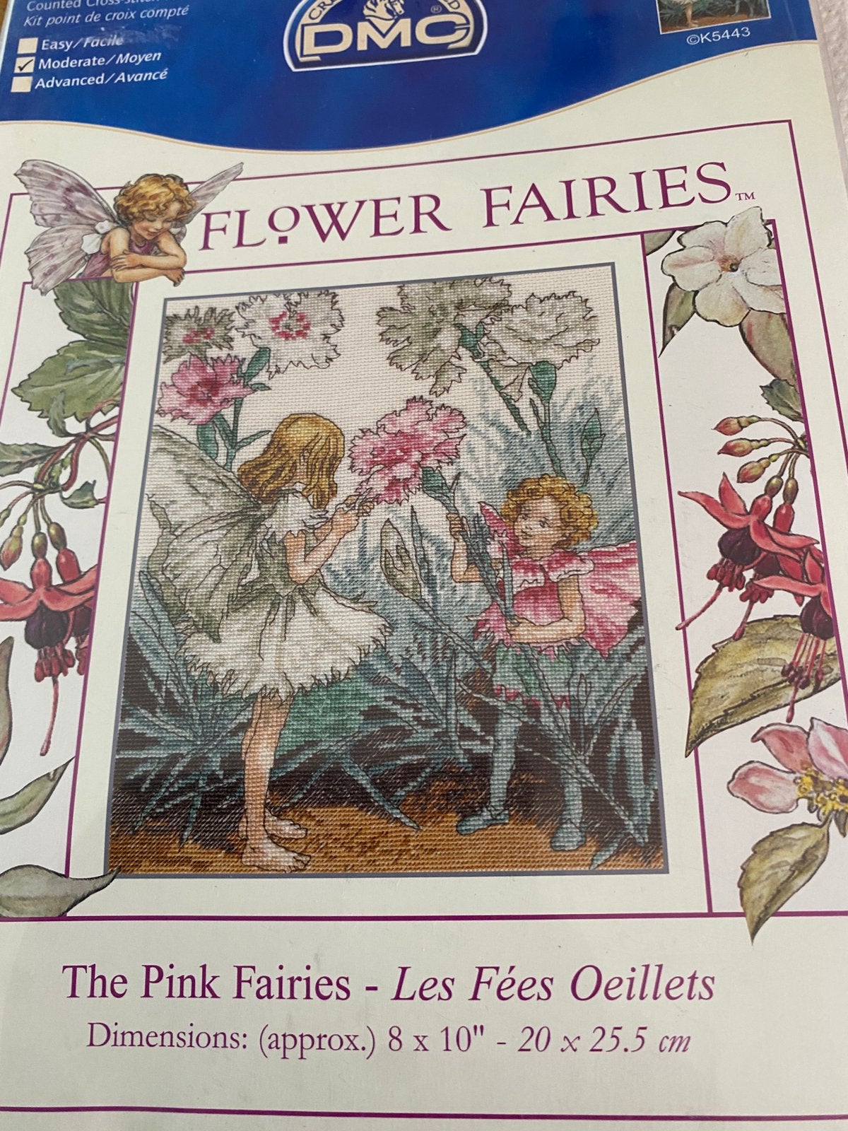 BORDUURPAKKET FLOWER FAIRIES THE PINK FAIRIES, Hobby en Vrije tijd, Verzenden, Nieuw, Borduurpakket