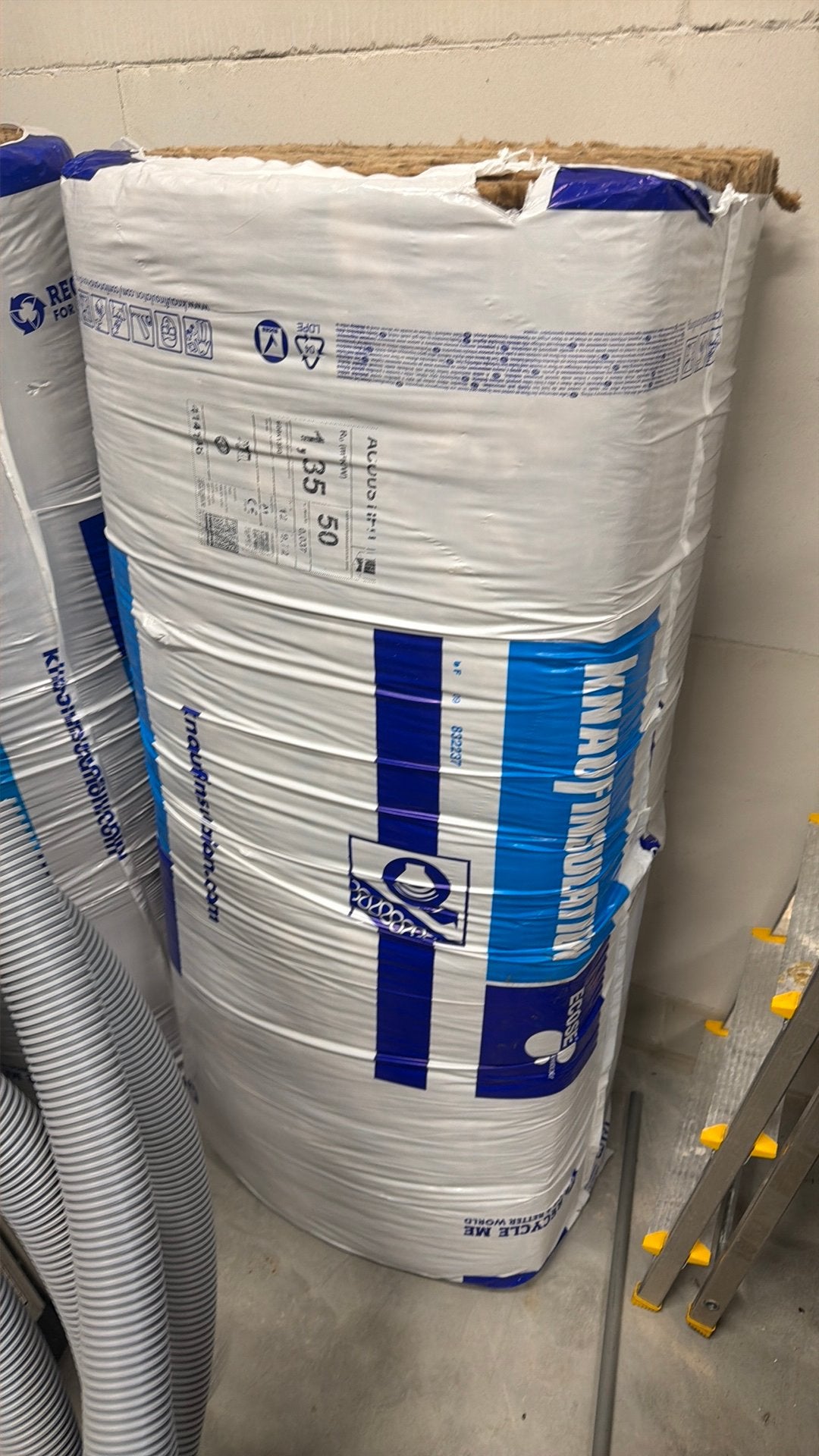 Knauf Acoustifit 1,35 isolatiewaarde, 12 cm of meer, Ophalen of Verzenden, Zo goed als nieuw, 15 m² of meer