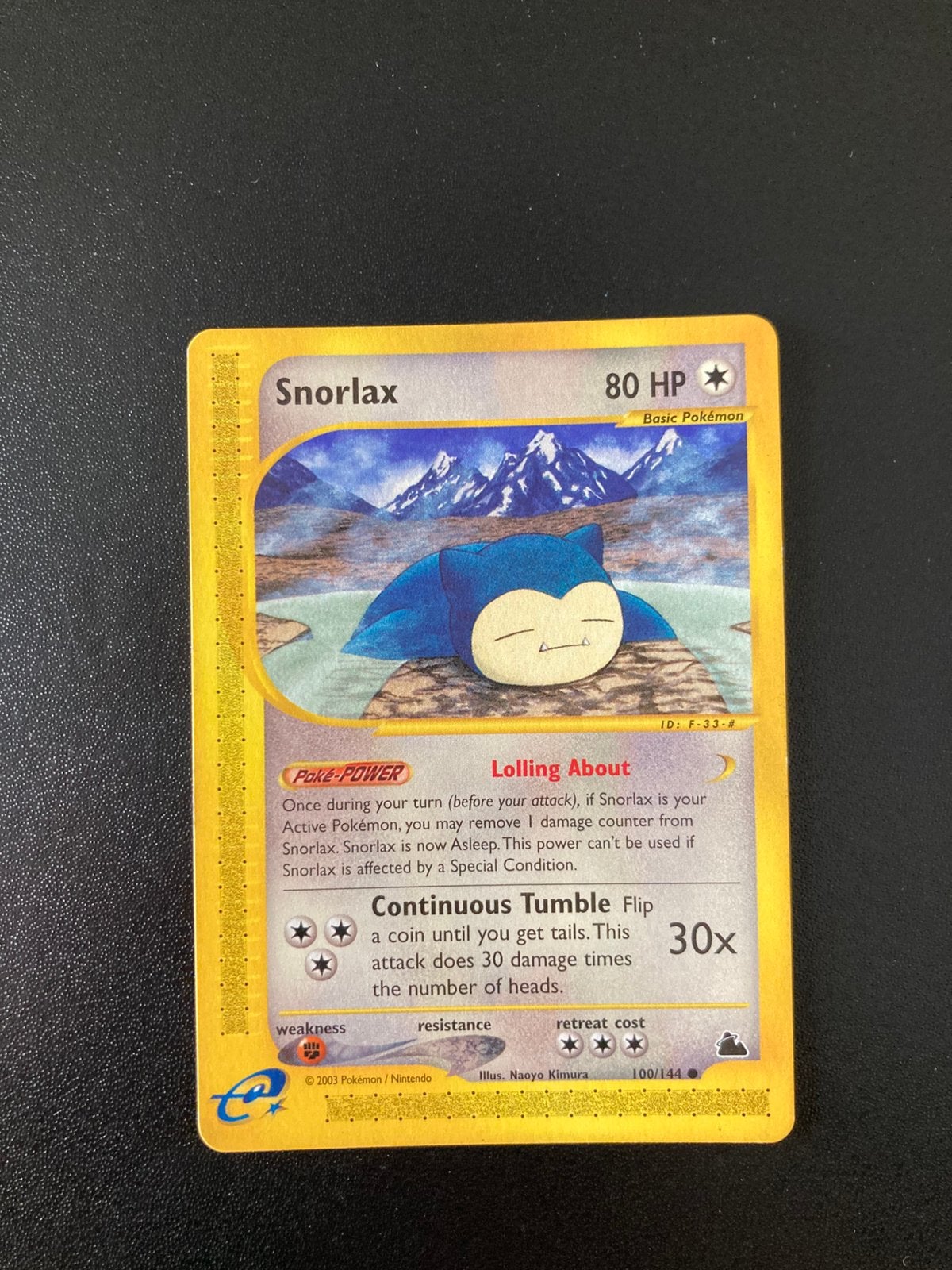 Pokemon kaart Snorlax, Ophalen of Verzenden, Zo goed als nieuw